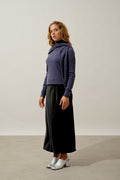 Pull Col Roulé - Bise - Violet Gris Chiné