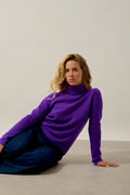 Jersey de cuello alto de 4 hilos - Linda - Ultravioleta
