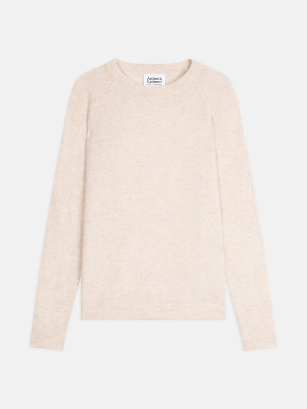 Pull Col Rond Ecrin - Beige Chiné - Femme