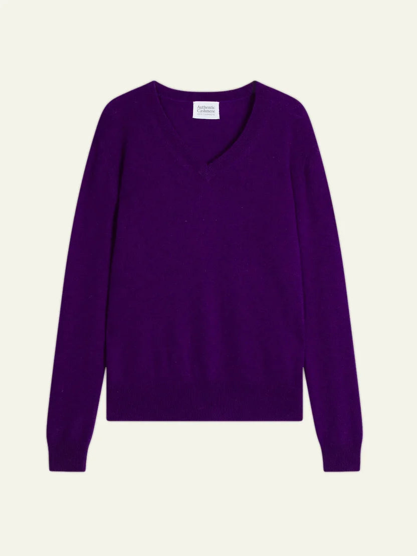 V-hals Strik - Gardoria - Violette