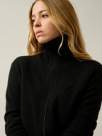 Gilet Zippé Col Camionneur Annelise - Noir