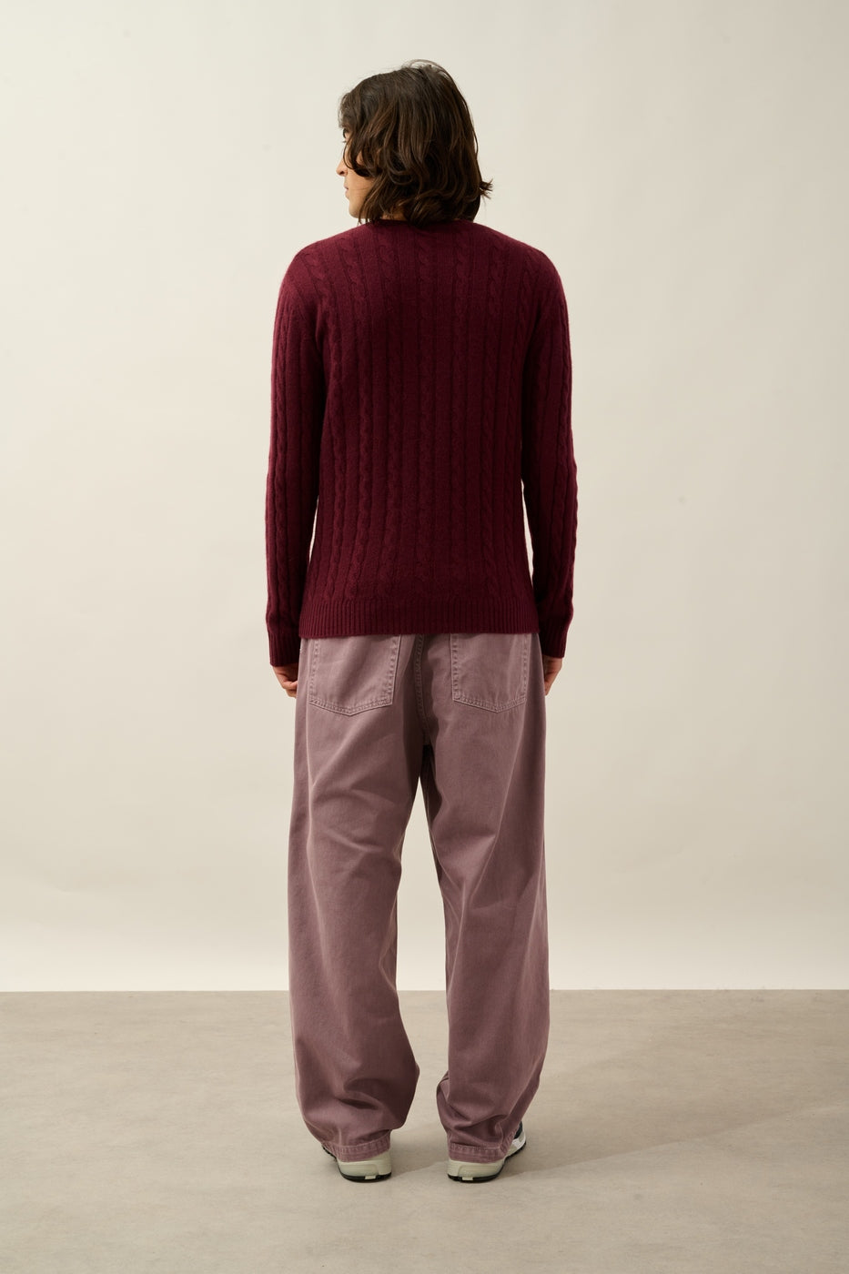 4-Ply Crew-Neck Jumper - Darri - Blackberry