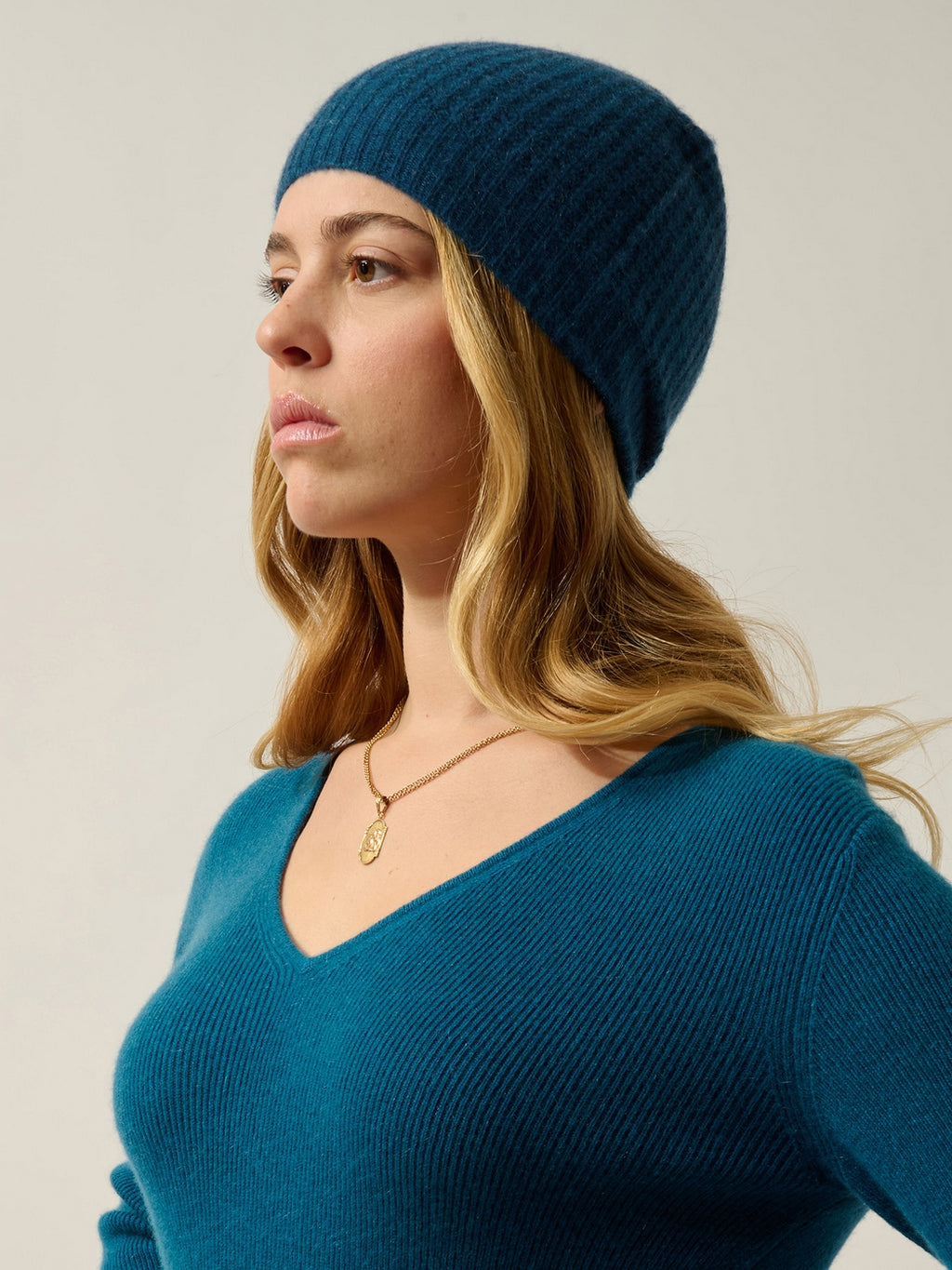 Gorro 4 Hilos Dominique - Atlántico Jaspeado