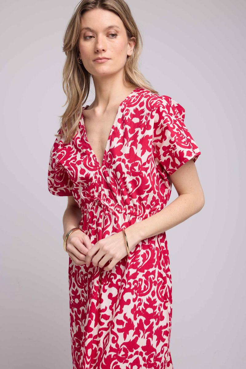 Robe Long Manches Courtes - Bleu