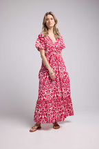 Robe Long Manches Courtes - Bleu