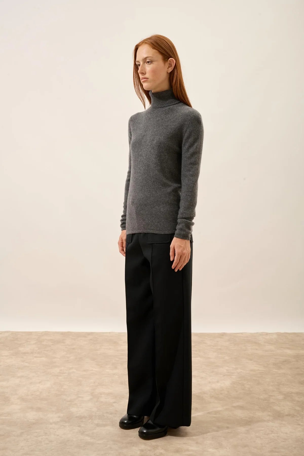 Pull Col Roulé - Ava - Anthracite Chiné