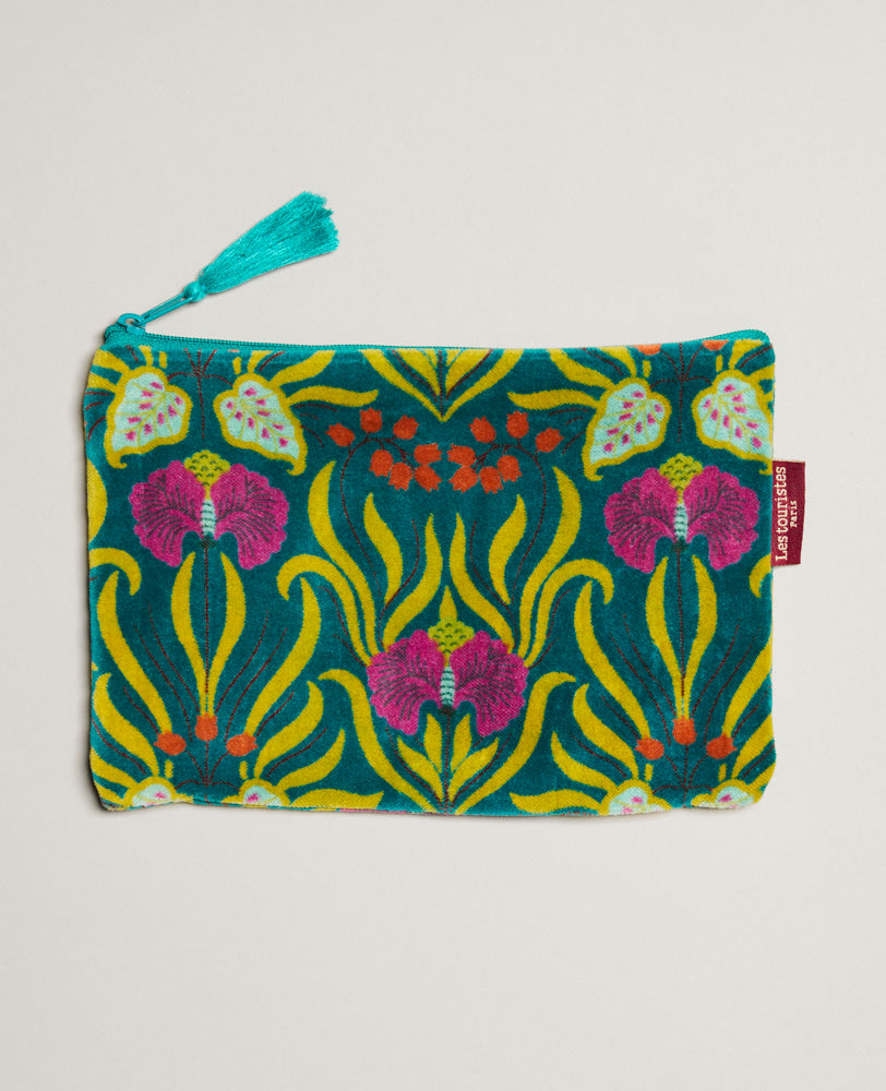 Medium Velvet Clutch - Muguet bayou