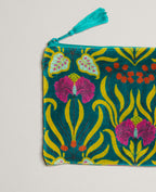 Medium Velvet Clutch - Muguet bayou