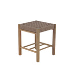 Avi - Taburete para interior y exterior - Madera de acacia y cuerda marrón claro