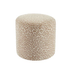 Awa - Puf - Tela con estampado de leopardo - Beige