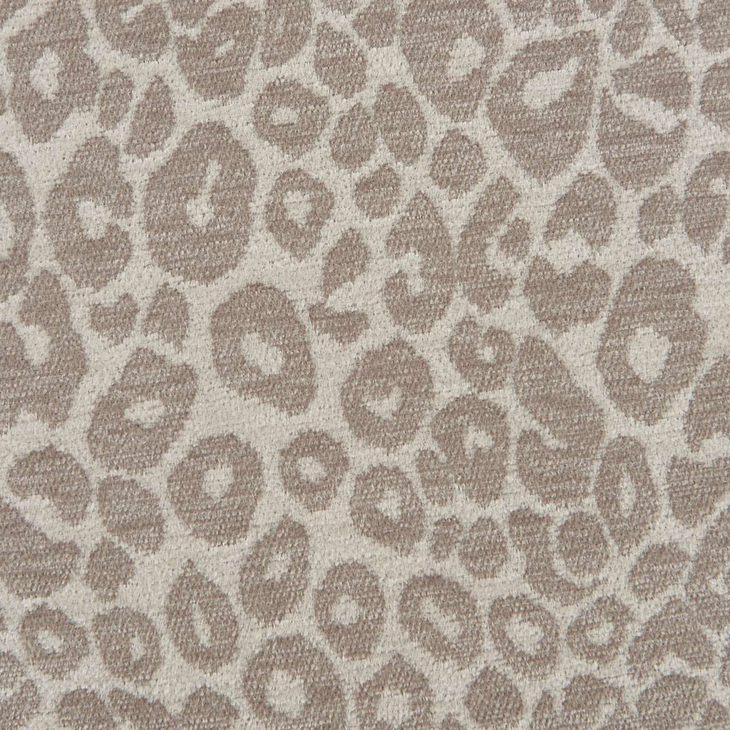 Awa - Pouf - Tissu Imprimé Léopard - Gris