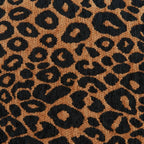 Awa - Pouf - Tissu Imprimé Léopard - Noir