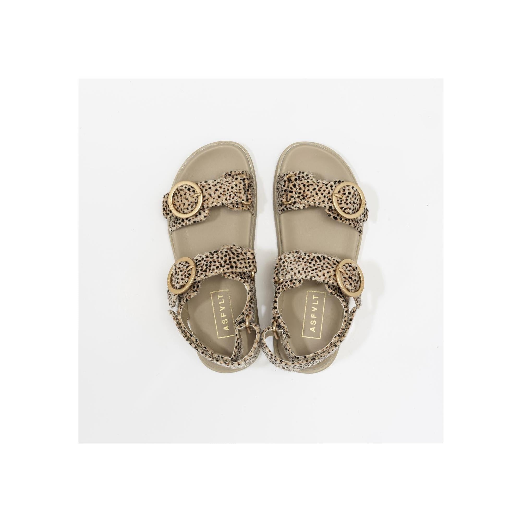 Sandales Azura Beige-Dots-Pony Hair