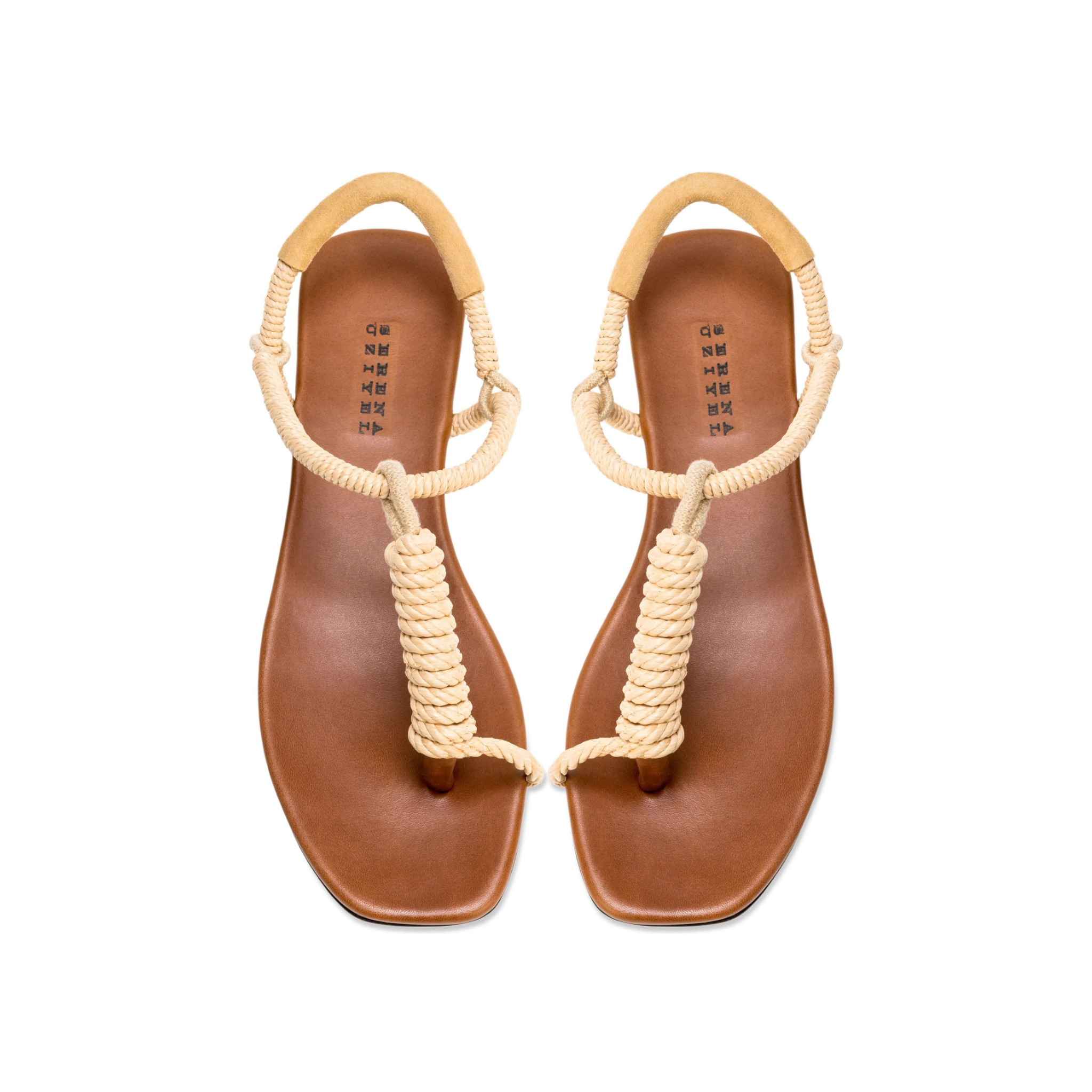 Iris Camello Flat Toe Sandal