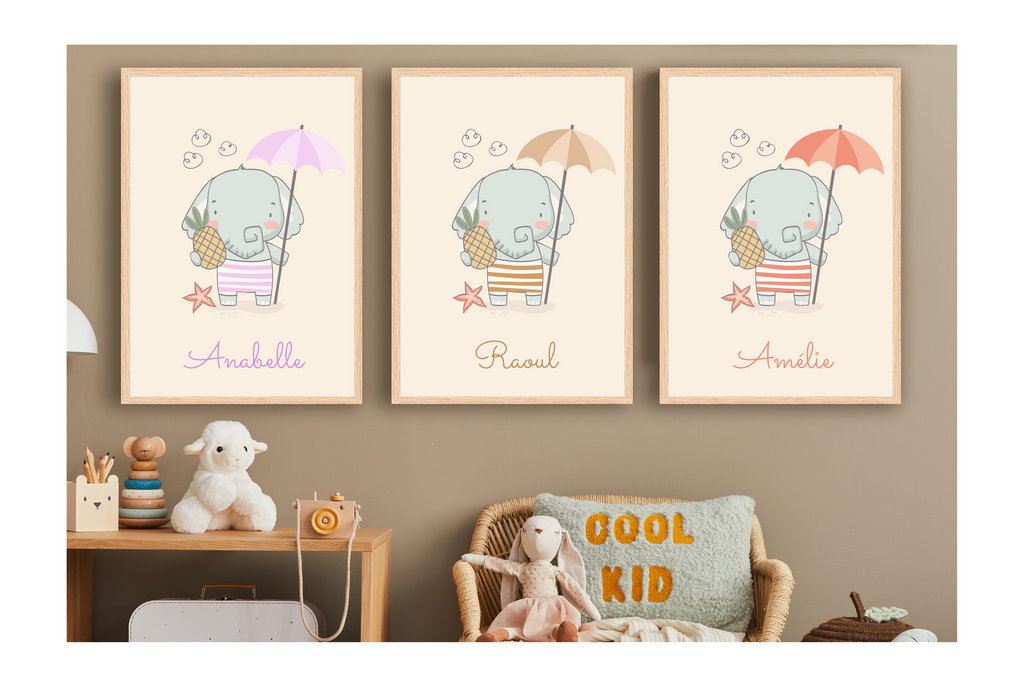 Affiches Personnalisées - Éléphants