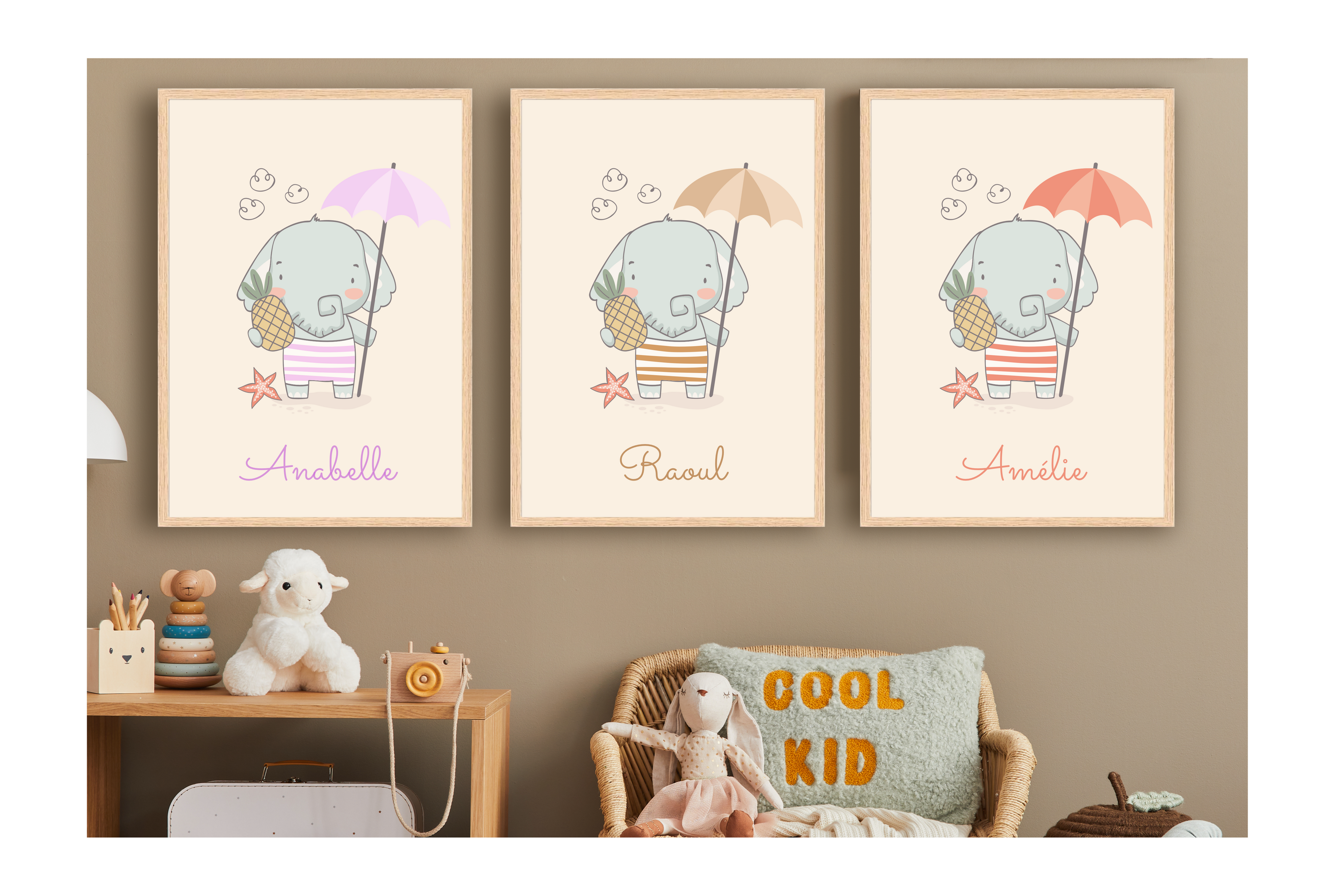 Affiches Personnalisées - Éléphants