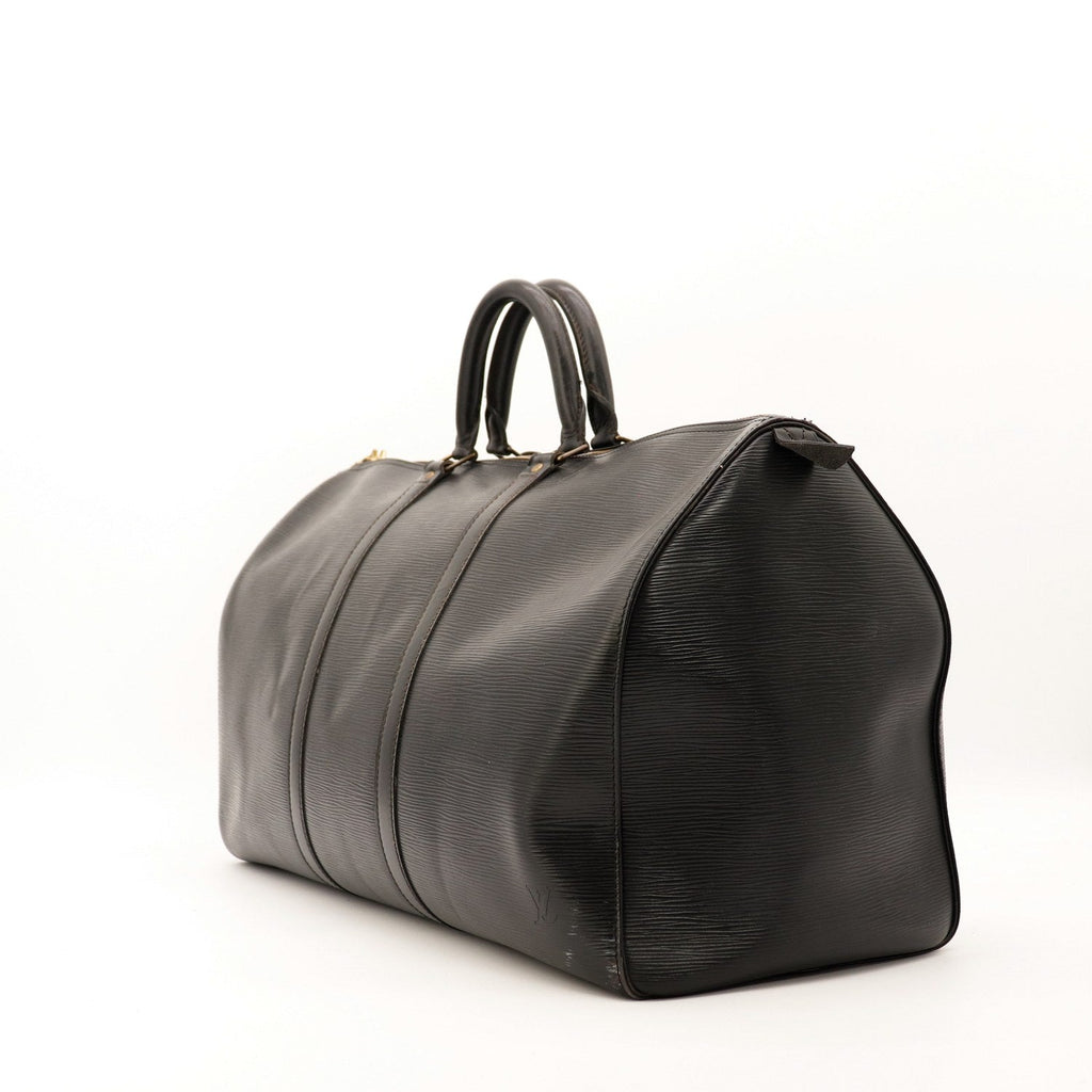 Le Keepall 50 Louis Vuitton En Cuir Épi Noir