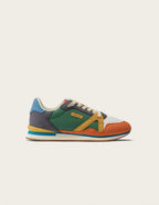 André Low Top Sneakers - Ivory Mustard Terracotta