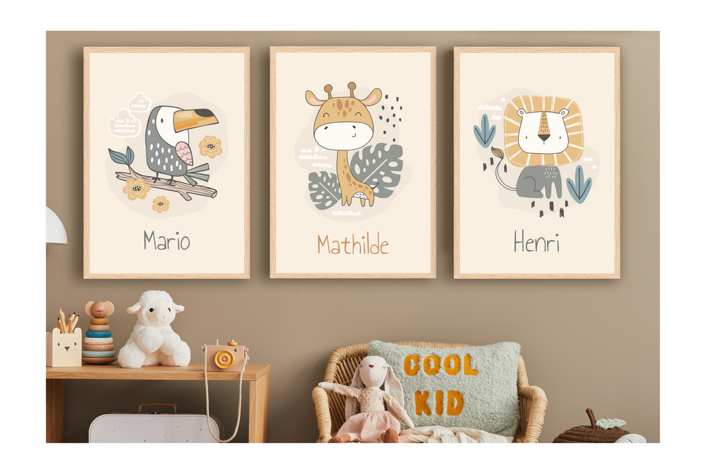 Personalized Posters - Savanna Animals