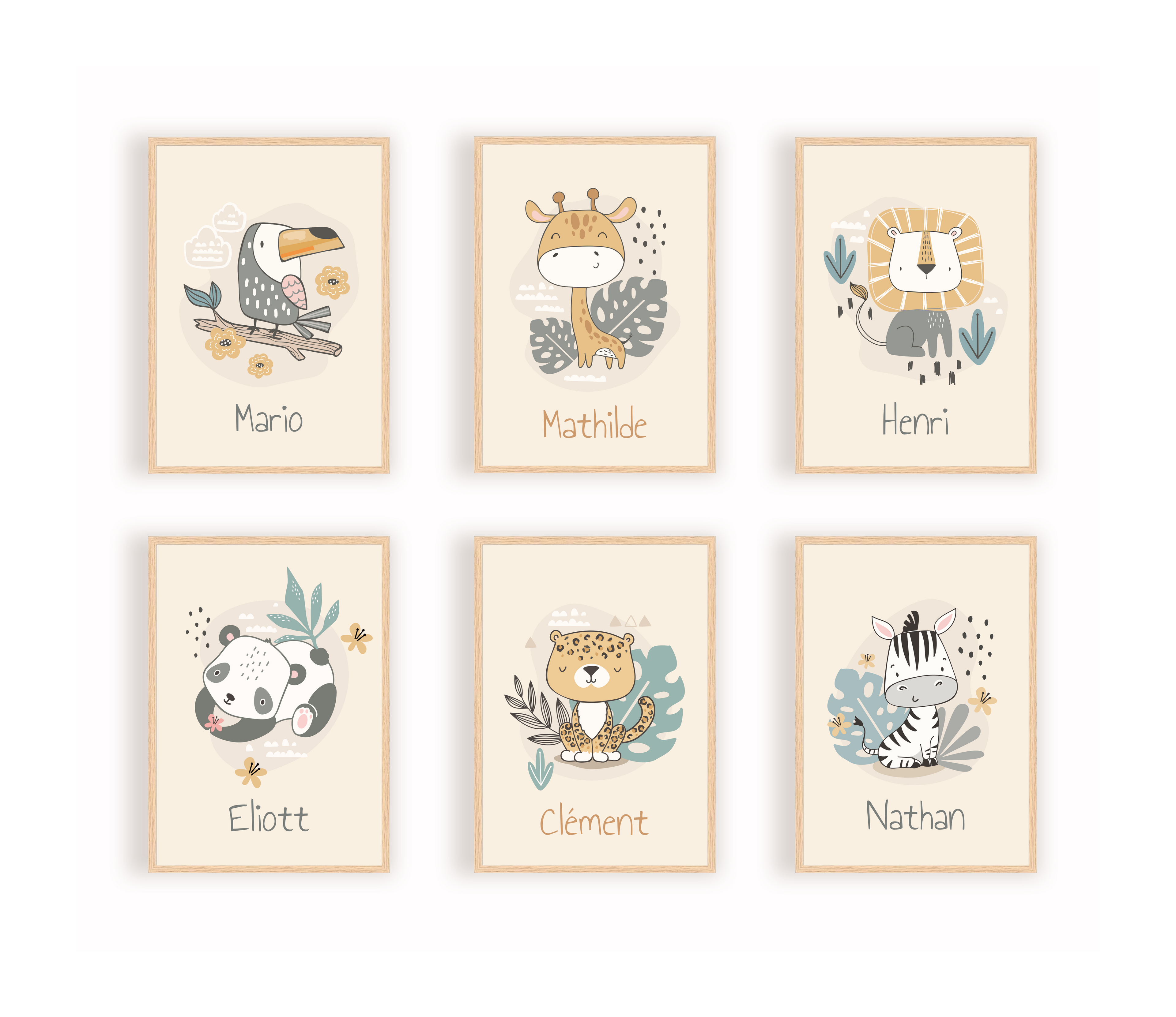 Personalized Posters - Savanna Animals