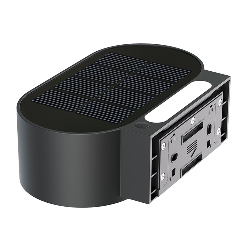 Noxis - Decorative Solar Wall Light - Steel - Black
