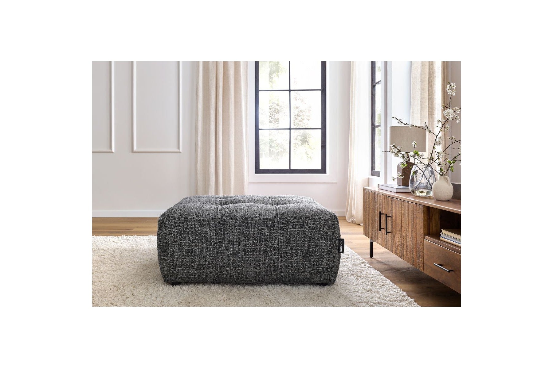 Pouffe - Arsene - Mottled Fabric