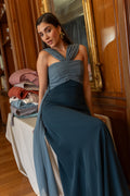 Robe Ashley - Bleu Pétrole