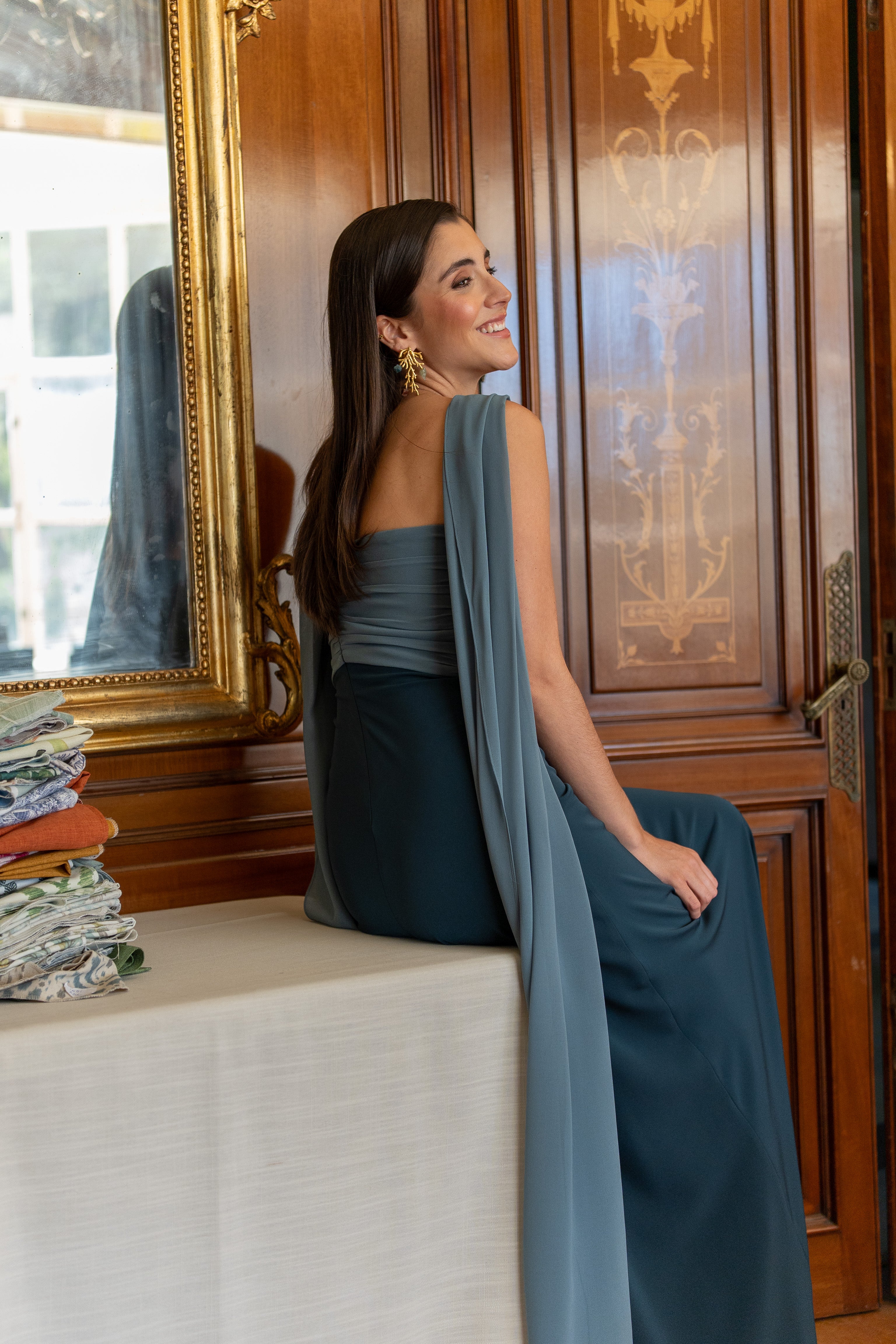 Robe Ashley - Bleu Pétrole