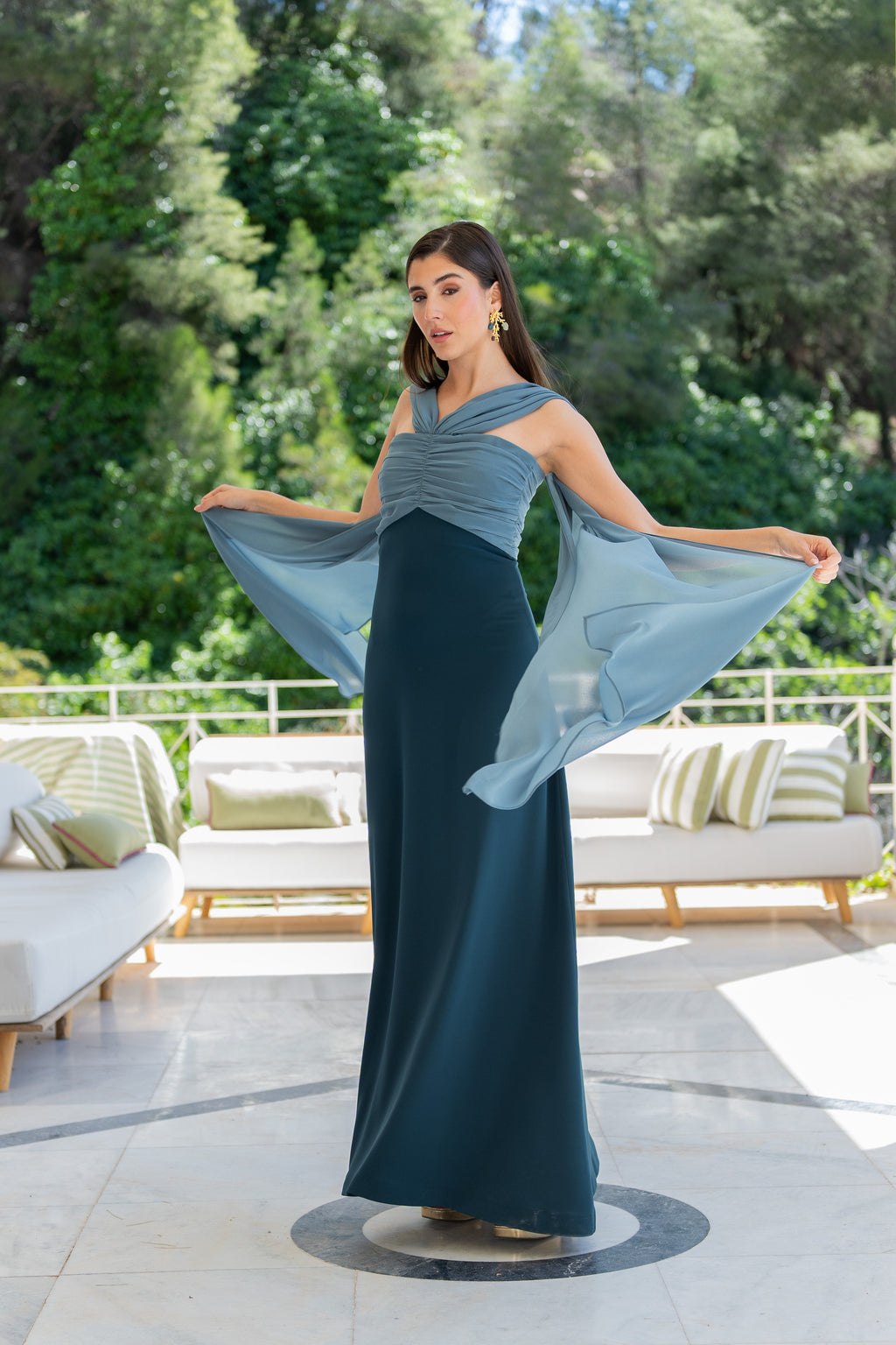 Robe Ashley - Bleu Pétrole