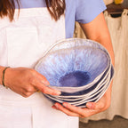 Assiette Creuse Onda - Cobalt Écume