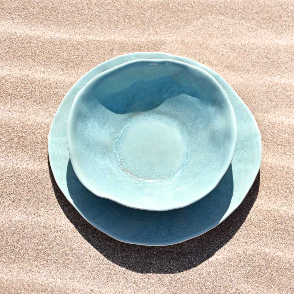 Plato hondo Onda - Verde Agua