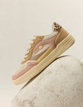Axelle Low-Top Sneakers - Light Pink/Ecru - Women's