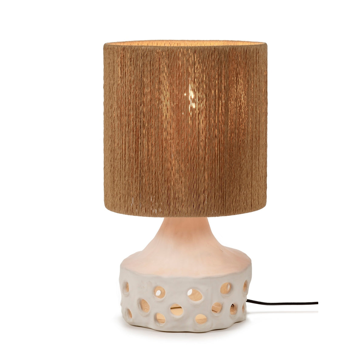 Oya - Bordlampe N°2 - Stentøj - Beige/Brun