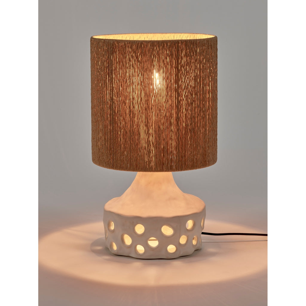 Oya - Bordlampe N°2 - Stentøj - Beige/Brun
