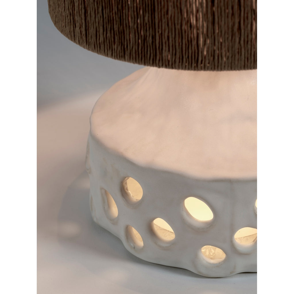 Oya - Bordlampe N°2 - Stentøj - Beige/Brun