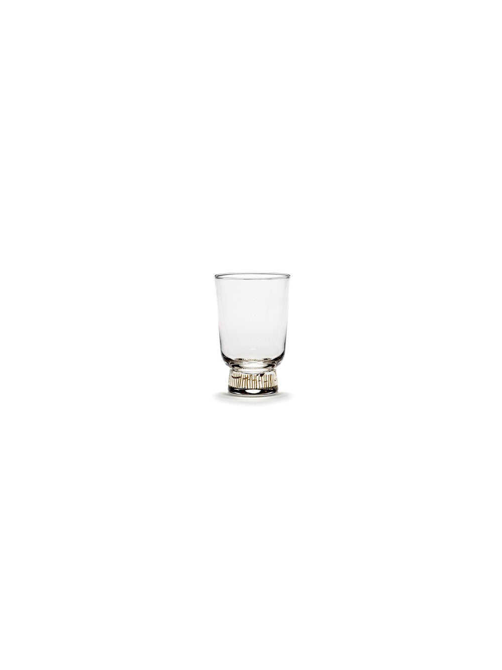 Feast - Lot De 4 Verres - Verre Potassique - Stripes En Or