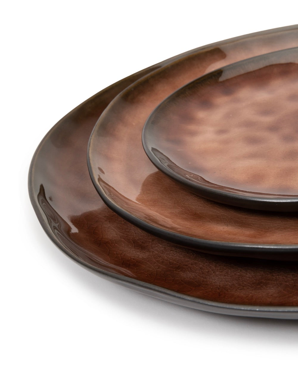 Pure - Lot De 2 Assiettes - M - Grès - Brun