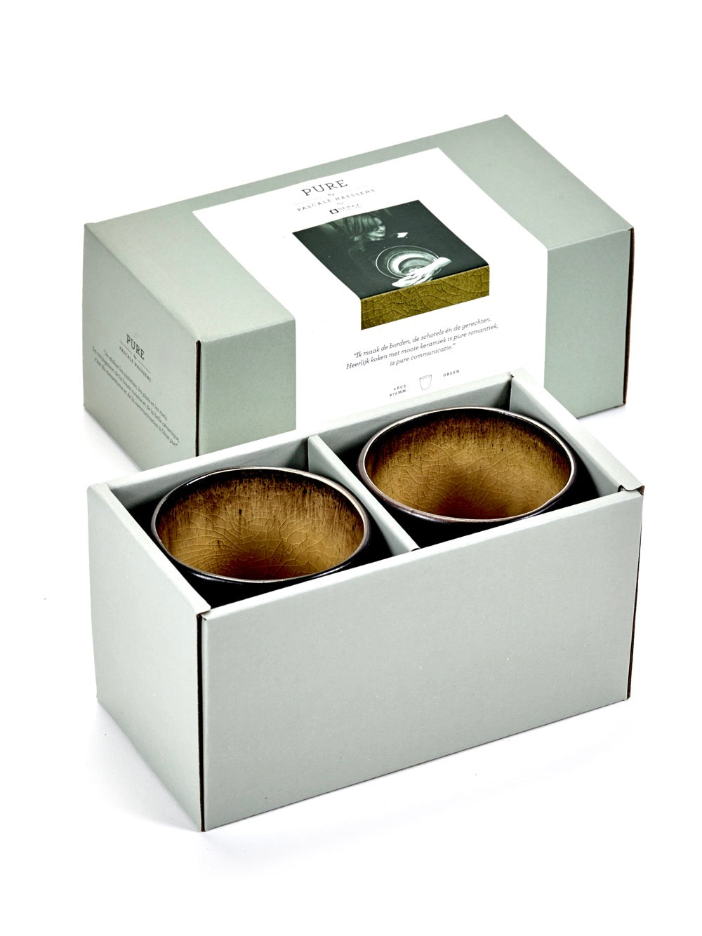 Pure - Lot De 2 Tasses - Grès - Vert
