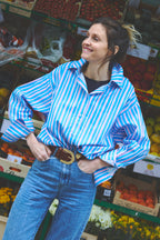 Dona Stripes Blue And Pink Shirt