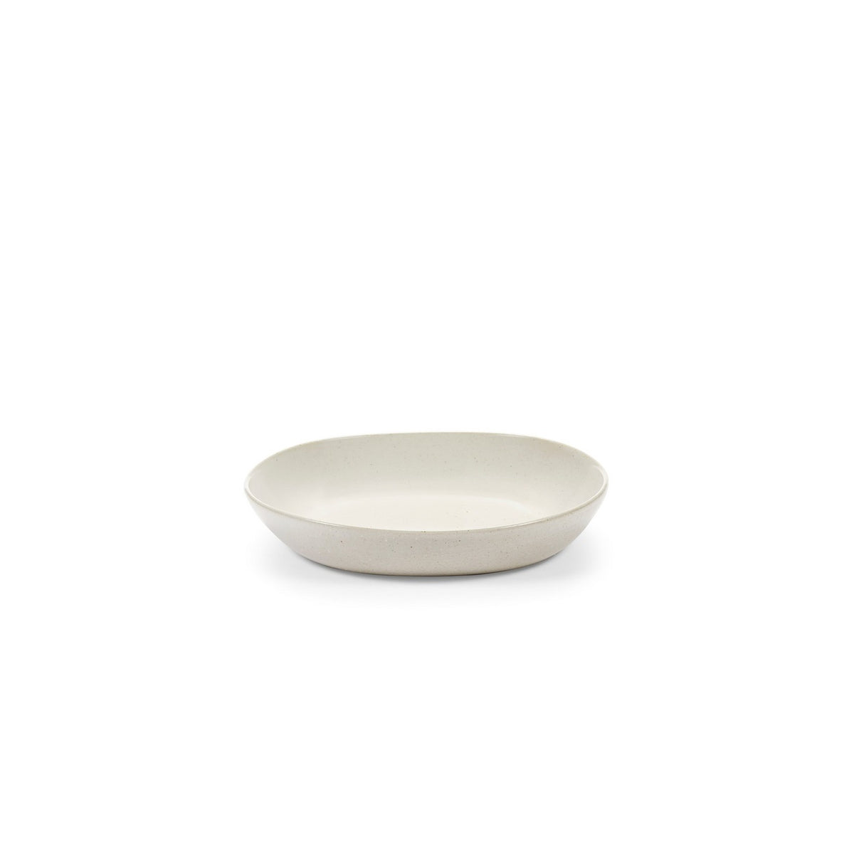 Out Of Lines - Set Of 2 Deep Plates - M - Stoneware - Off-White