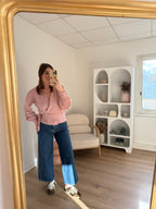Pia Pink Wool And Mohair Bow Cardigan