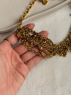 Collar Sonia Rykiel Vintage - Cascada De Cadenas Doradas