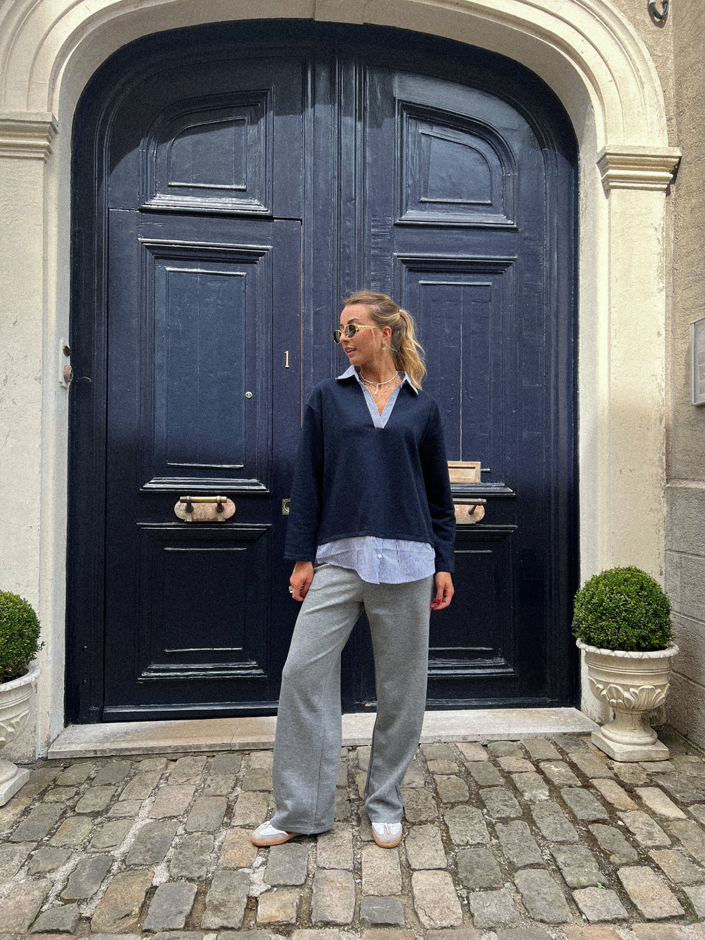 Adrien Straight Pants - Gray