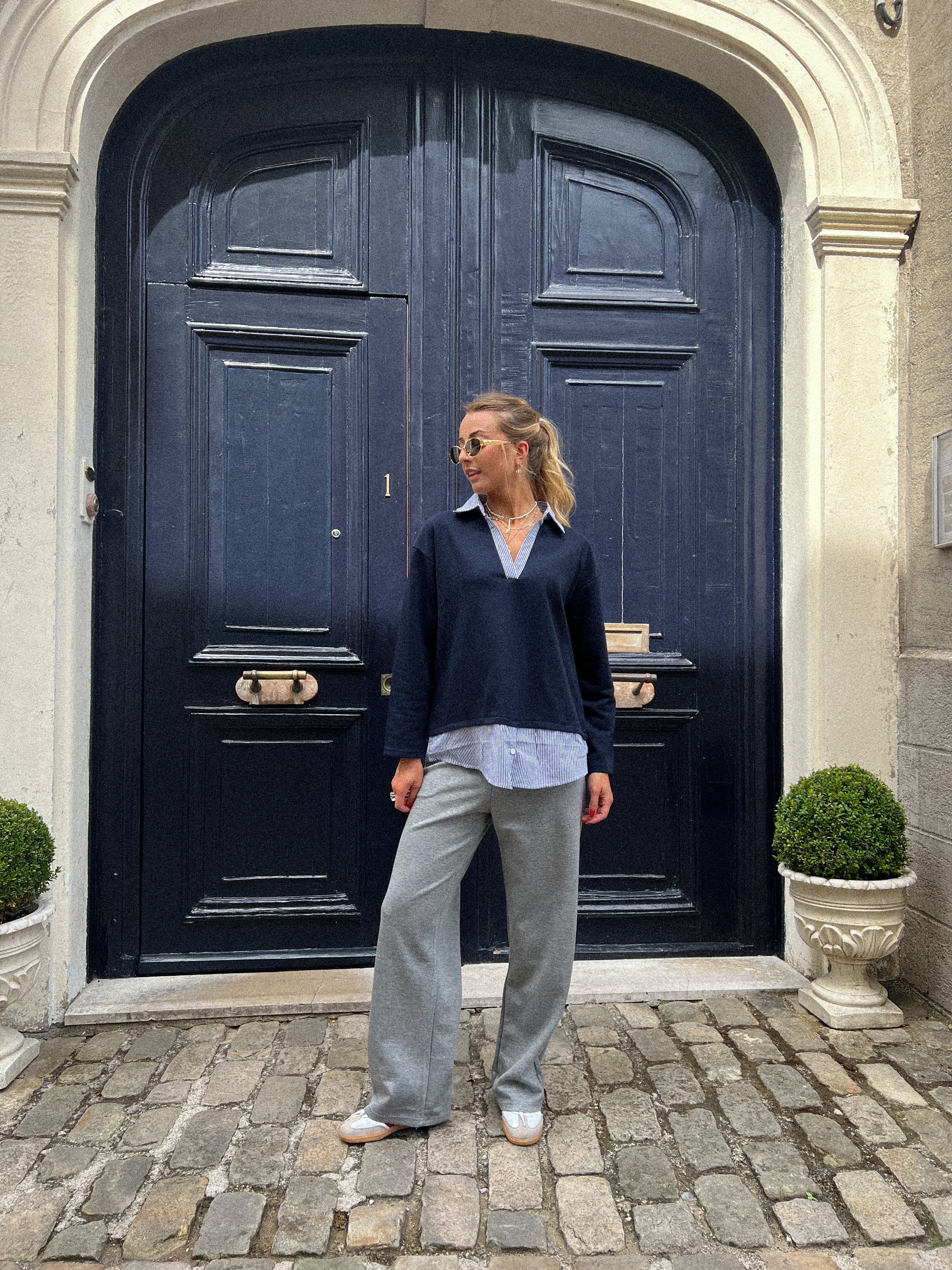 Adrien Straight Pants - Gray