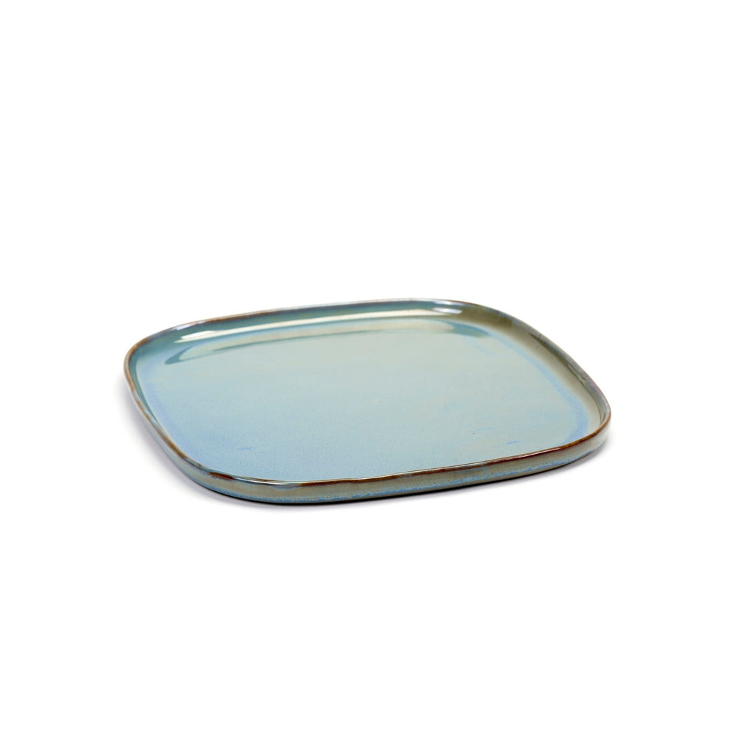 Terres De Rêves - 8 Assiettes Carrées L - Smoky Blue - Anita Le Grelle