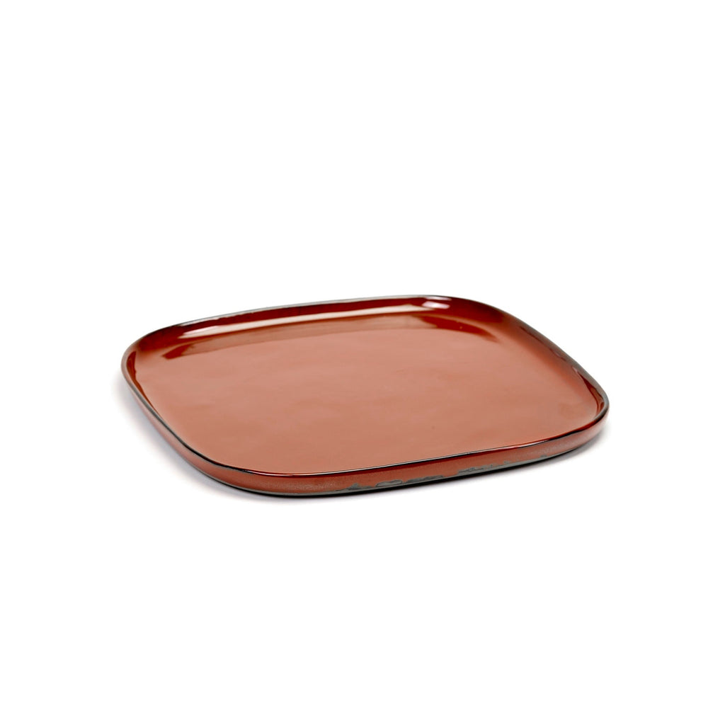 Terres De Rêves - 8 Assiettes Carrées L - Rust - Anita Le Grelle