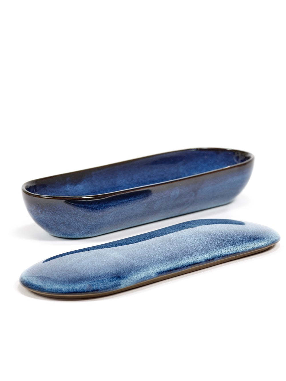 Large Tray With Lid - Dark Blue Pure - By Pascale Naessens