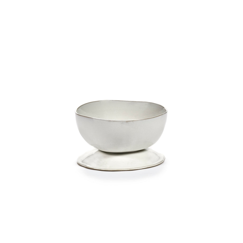 La Mère - High Footed Bowl - L - Stoneware - Off-White