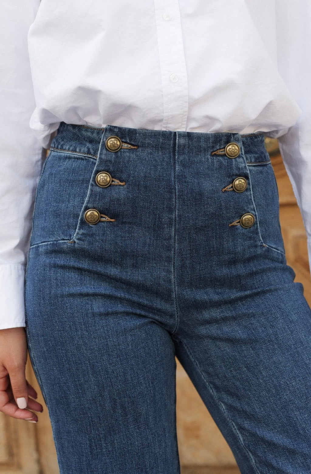 Vaqueros Victorine de denim oscuro