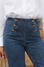 Vaqueros Victorine de denim oscuro